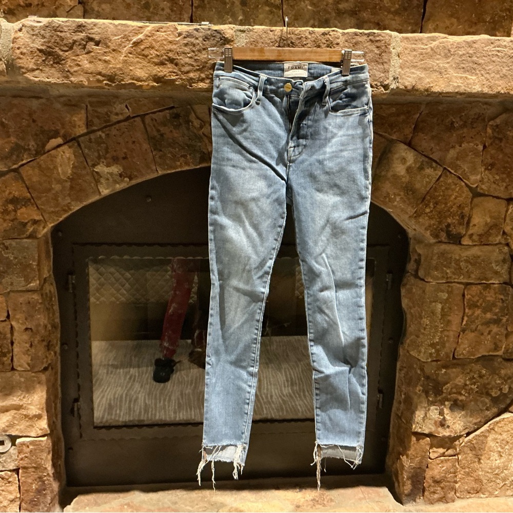 Frame Denim Light Blue Ankle Jeans